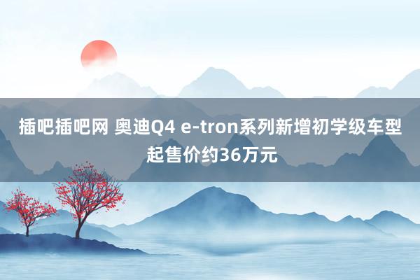 插吧插吧网 奥迪Q4 e-tron系列新增初学级车型 起售价约36万元