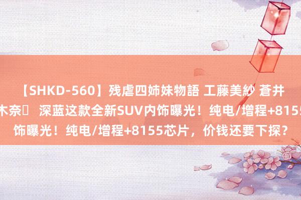 【SHKD-560】残虐四姉妹物語 工藤美紗 蒼井さくら 中谷美結 佐々木奈々 深蓝这款全新SUV内饰曝光！纯电/增程+8155芯片，价钱还要下探？