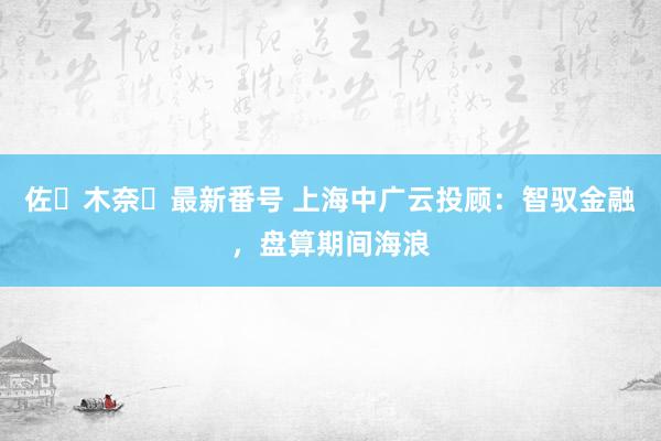 佐々木奈々最新番号 上海中广云投顾：智驭金融，盘算期间海浪