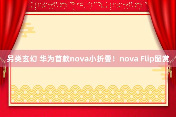 另类玄幻 华为首款nova小折叠！nova Flip图赏