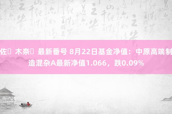 佐々木奈々最新番号 8月22日基金净值：中原高端制造混杂A最新净值1.066，跌0.09%