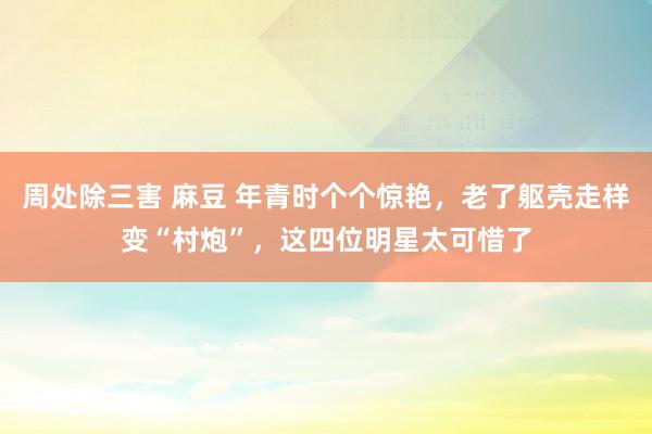 周处除三害 麻豆 年青时个个惊艳，老了躯壳走样变“村炮”，这四位明星太可惜了