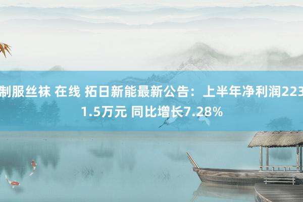 制服丝袜 在线 拓日新能最新公告：上半年净利润2231.5万元 同比增长7.28%